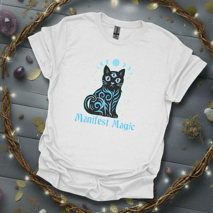 Manifest Magic Cat Tee | Comfortable Mystical Shirt