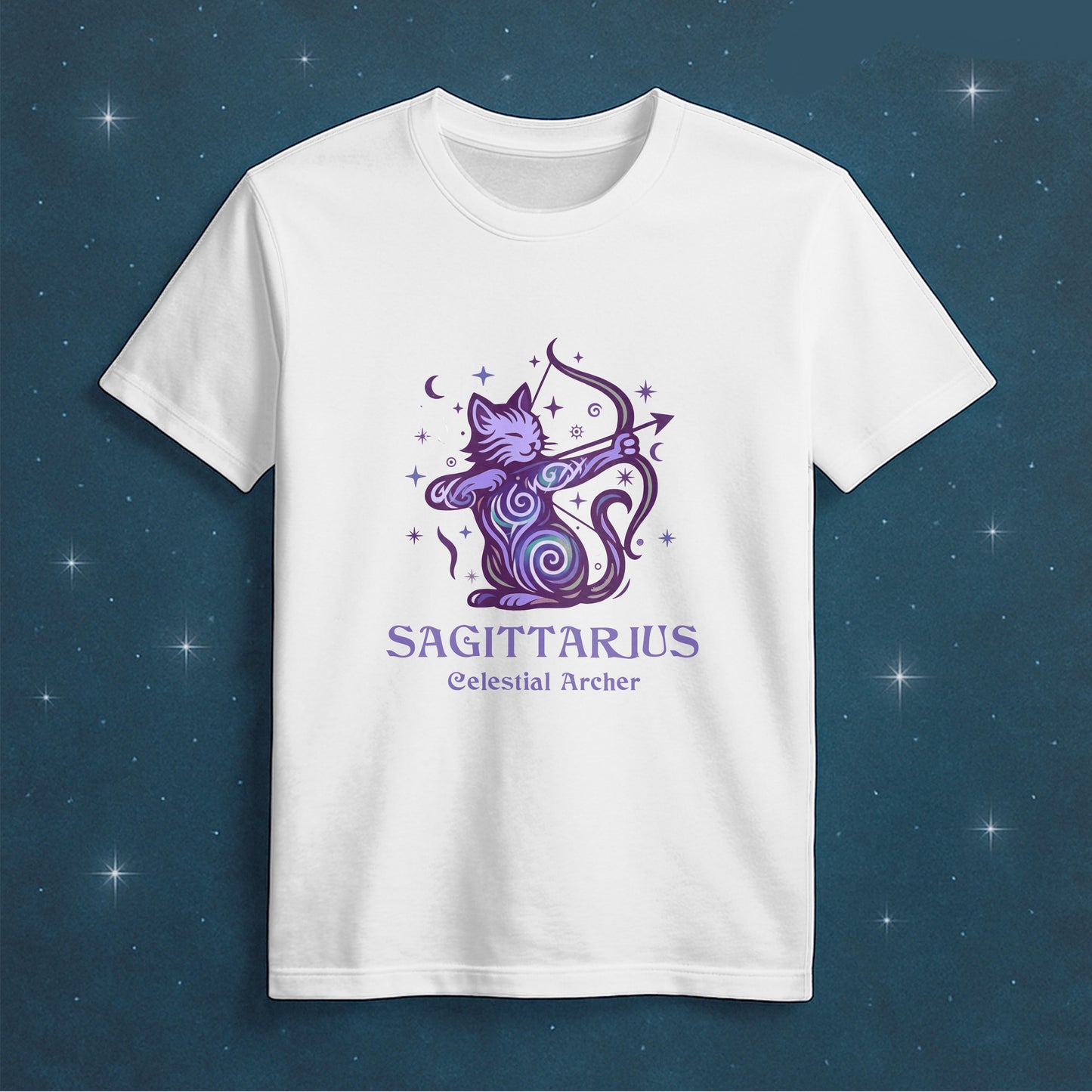 Virgo Zodiac Cat T-Shirt — Virgo Astrological Sign with Cat Graphic