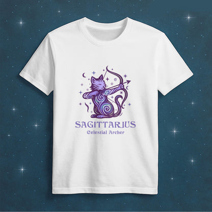 Virgo Zodiac Cat T-Shirt — Virgo Astrological Sign with Cat Graphic