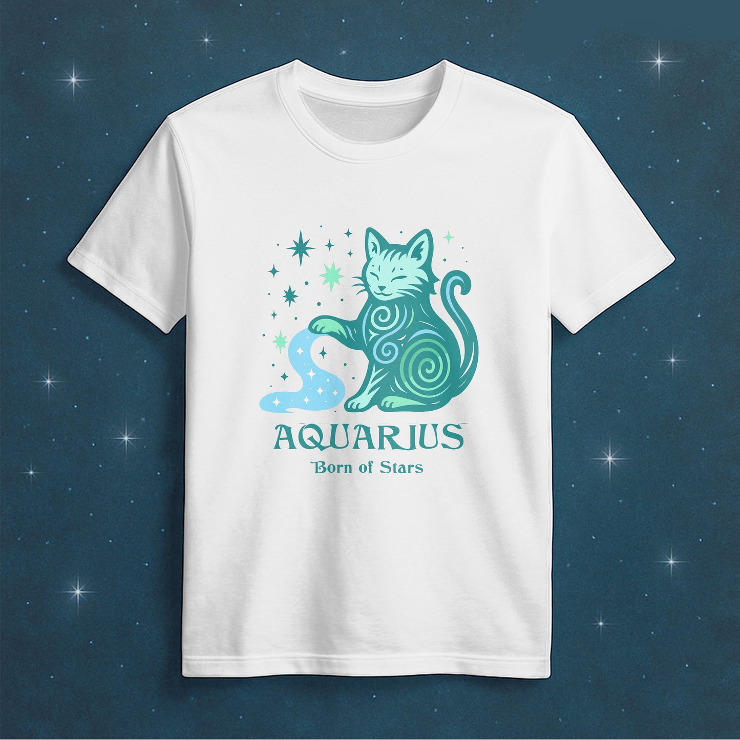 Virgo Zodiac Cat T-Shirt — Virgo Astrological Sign with Cat Graphic