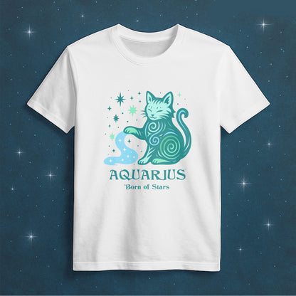 Virgo Zodiac Cat T-Shirt — Virgo Astrological Sign with Cat Graphic
