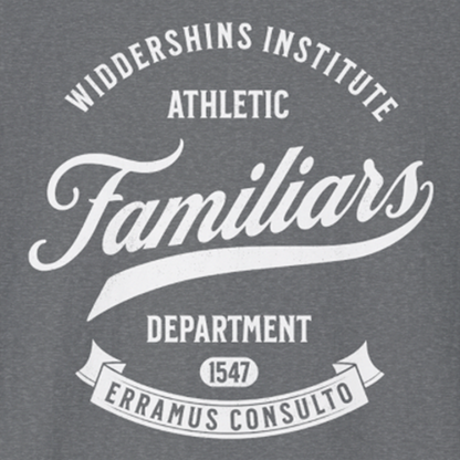 Familiaris Athletic Tee — Widdershins Institute Vintage Script T-Shirt