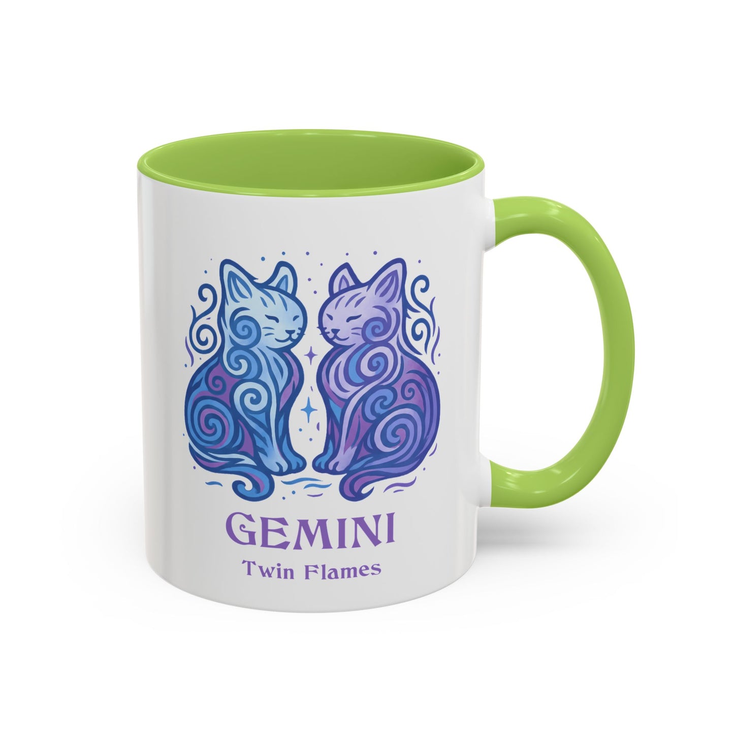 Gemini Zodiac Cat Mug - Color Pop | Astrological Sign Coffee Cup 11 or 15 oz