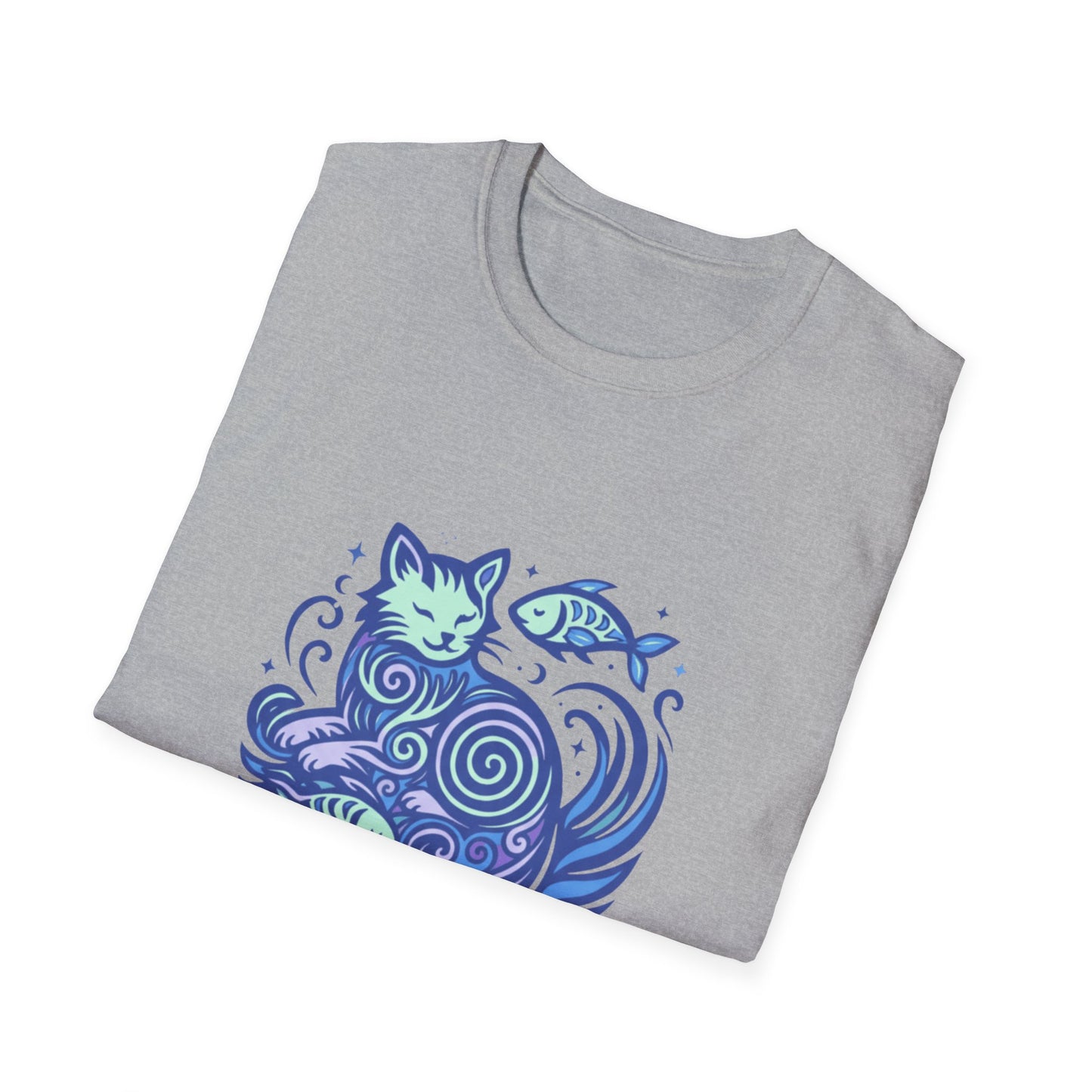 Pisces Zodiac Cat T-Shirt — Pisces Astrological Sign with Cat Graphic