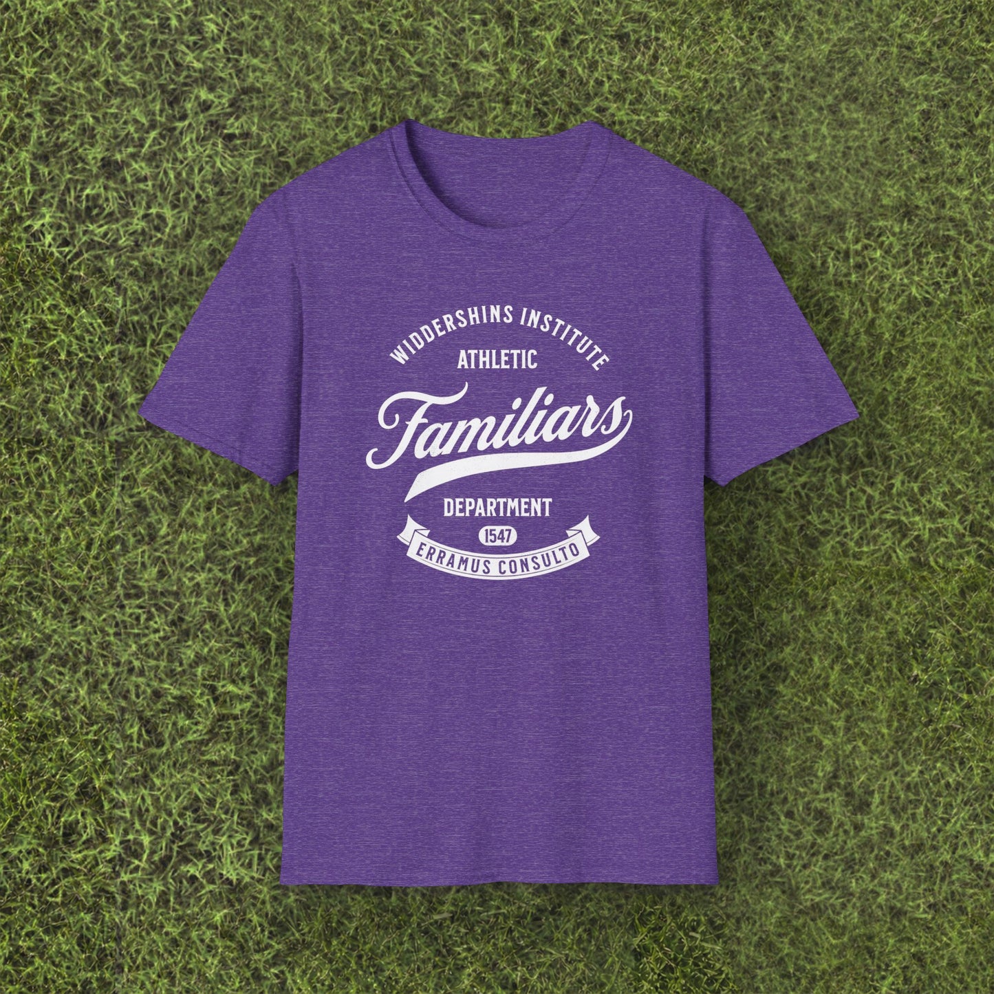 Familiaris Athletic Tee — Widdershins Institute Vintage Script T-Shirt