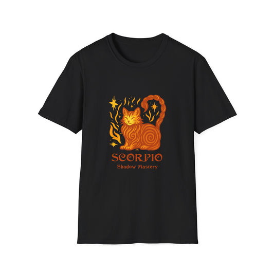 Scorpio Zodiac Cat T-Shirt — Scorpio Astrological Sign with Cat Graphic