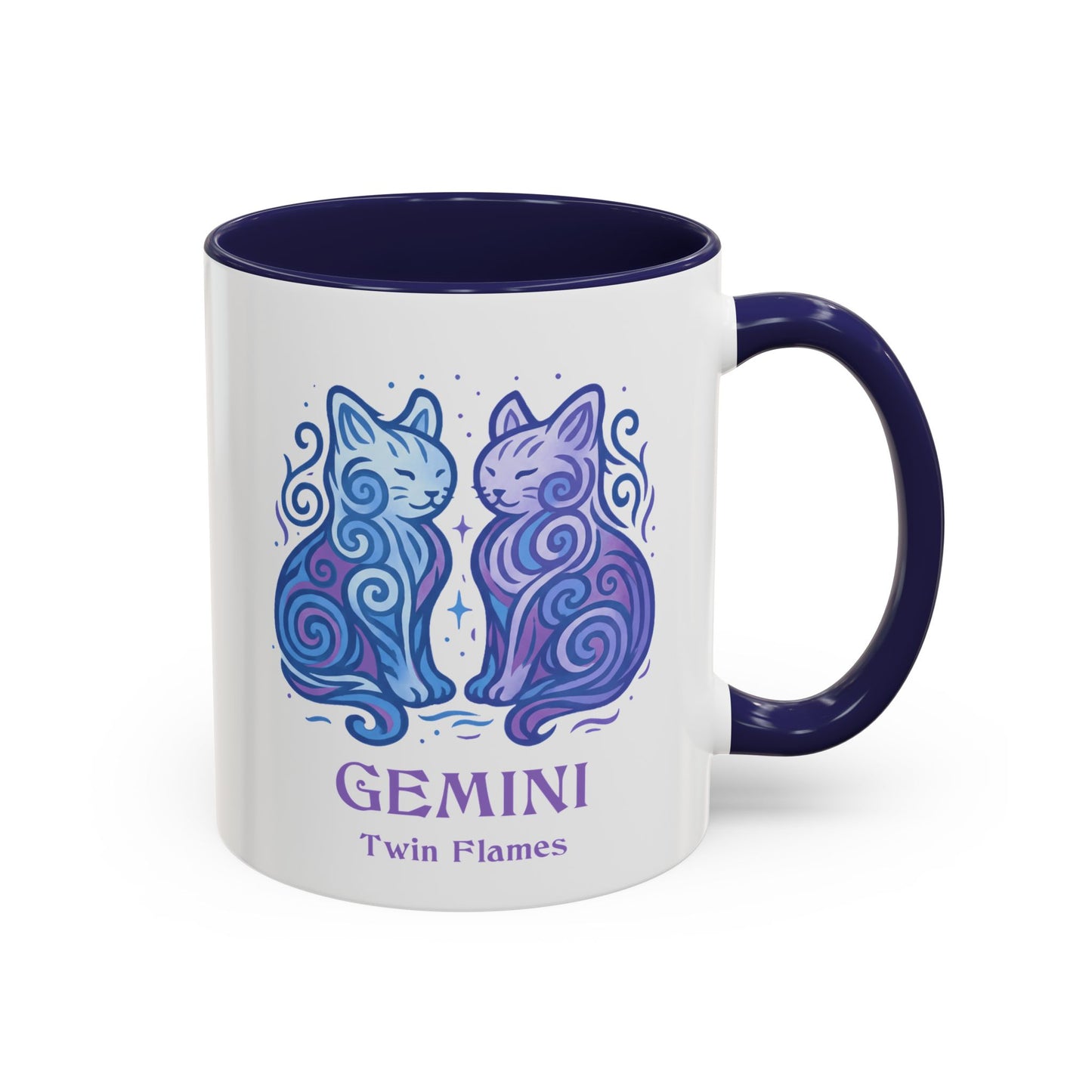 Gemini Zodiac Cat Mug - Color Pop | Astrological Sign Coffee Cup 11 or 15 oz