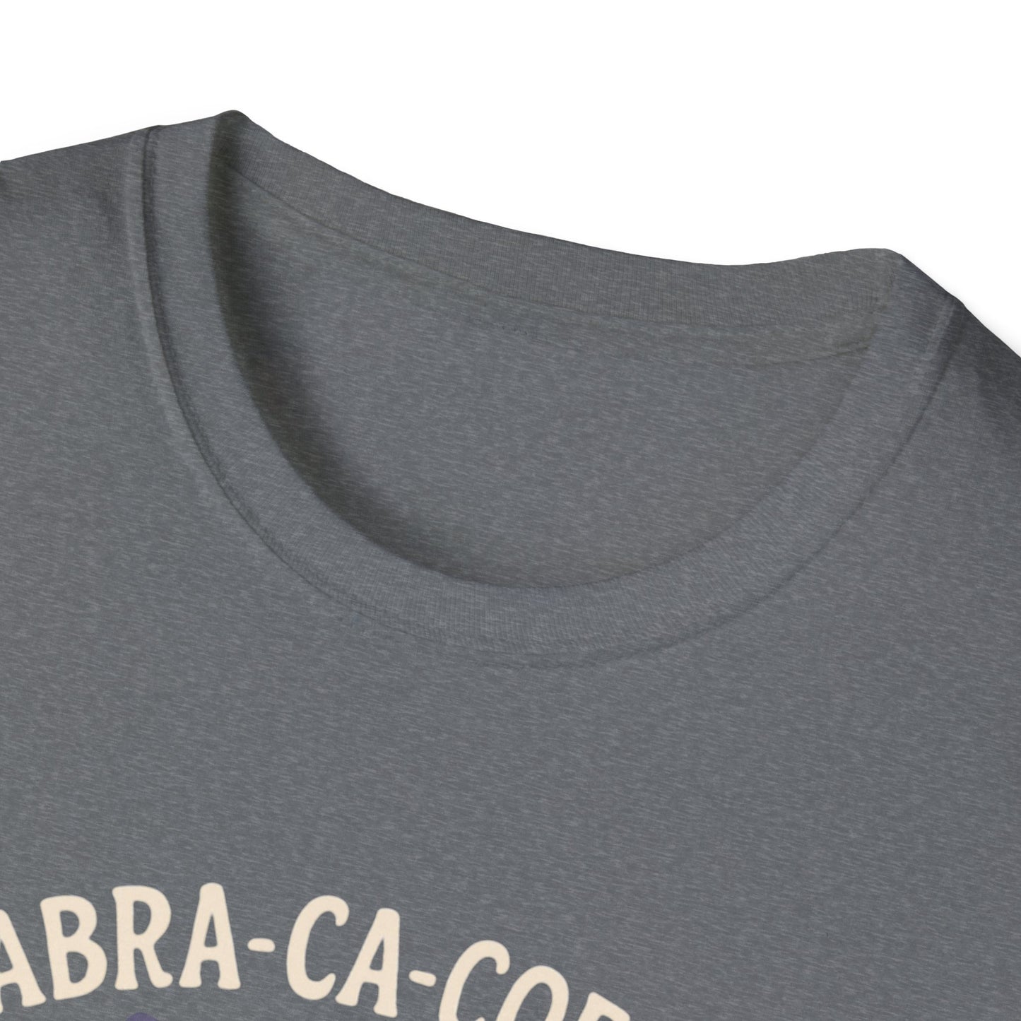 Abra-ca-coffee First T-Shirt | Cute Cat Tee, Pet Lover Gift, Animal Lover Shirt, Coffee Lover Gift