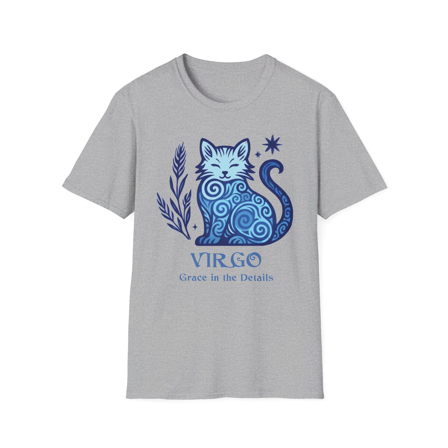 Virgo Zodiac Cat T-Shirt — Virgo Sign with Cat Graphic