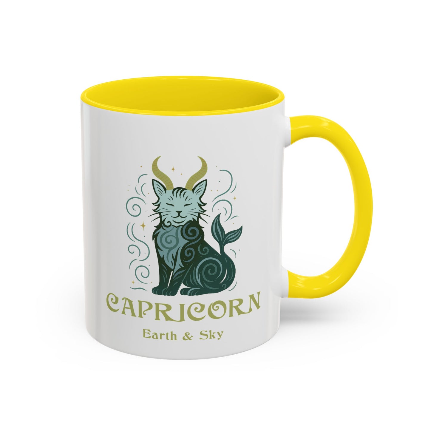 Capricorn Zodiac Cat Mug - Color Pop | Astrological Sign Coffee Cup 11 or 15 oz