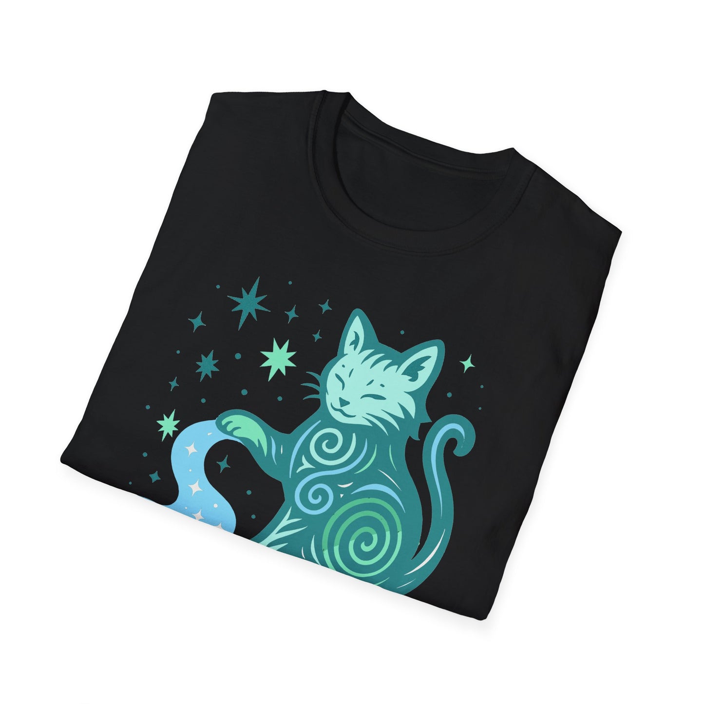 Aquarius Zodiac Cat T-Shirt — Aquarius Astrological Sign with Cat Graphic