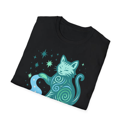 Aquarius Zodiac Cat T-Shirt — Aquarius Astrological Sign with Cat Graphic