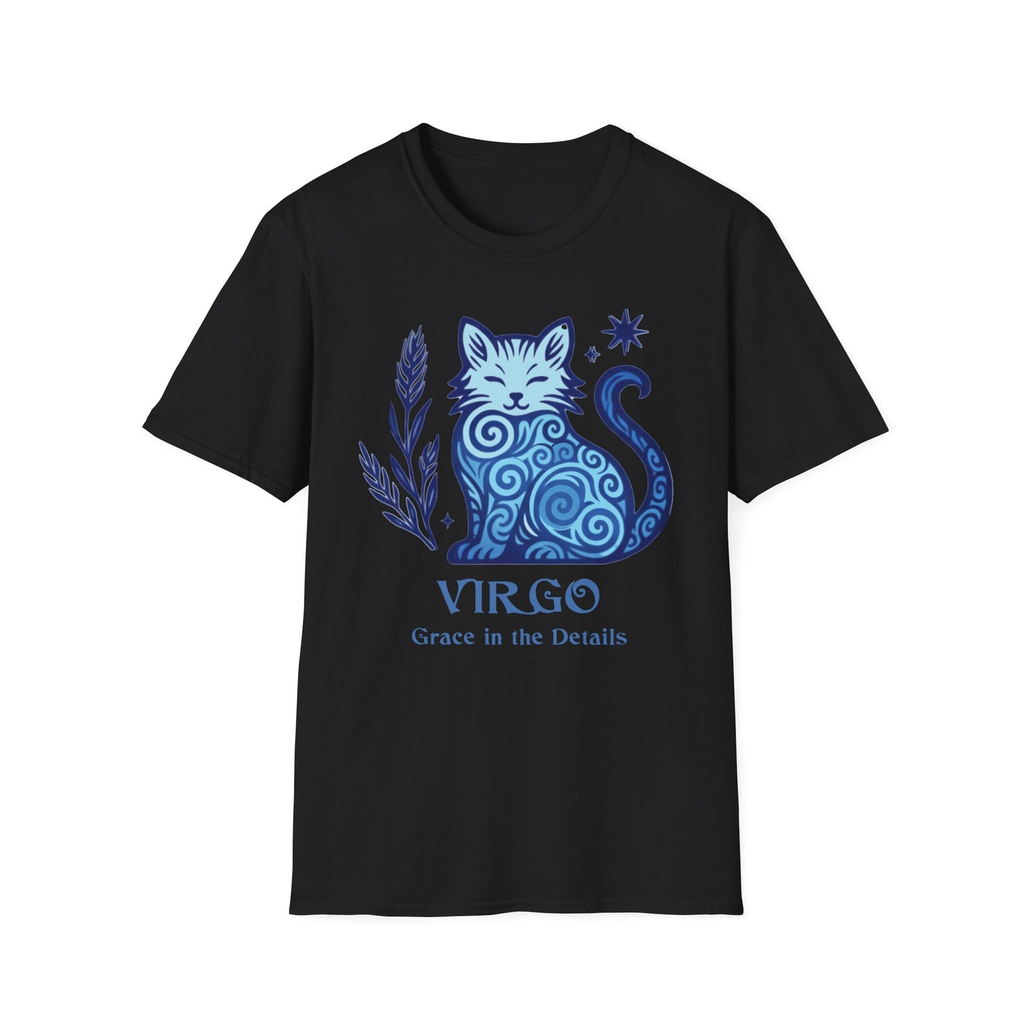 Virgo Zodiac Cat T-Shirt — Virgo Sign with Cat Graphic