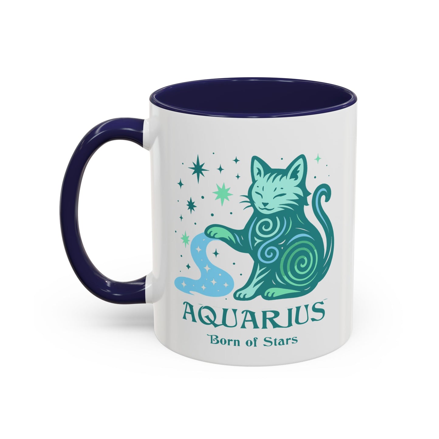 Aquarius Zodiac Cat Mug - Color Pop | Astrological Sign Coffee Cup 11 or 15 oz