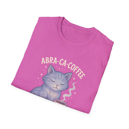 Abra-ca-coffee First T-Shirt | Cute Cat Tee, Pet Lover Gift, Animal Lover Shirt, Coffee Lover Gift