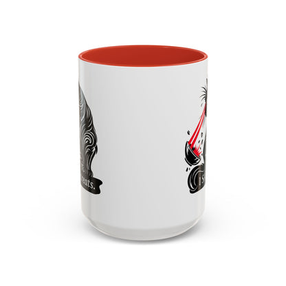 I Said TREATS Cat Laser Eye Mug | Funny Coffee Cup 11 and 15 oz