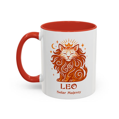 Leo Zodiac Cat Mug - Color Pop | Astrological Sign Coffee Cup 11 or 15 oz