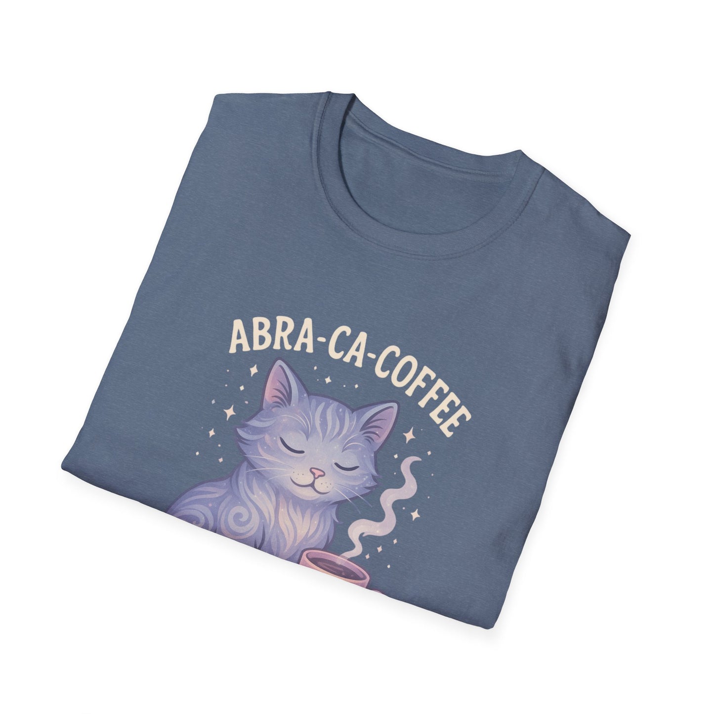 Abra-ca-coffee First T-Shirt | Cute Cat Tee, Pet Lover Gift, Animal Lover Shirt, Coffee Lover Gift