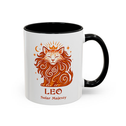 Leo Zodiac Cat Mug - Color Pop | Astrological Sign Coffee Cup 11 or 15 oz