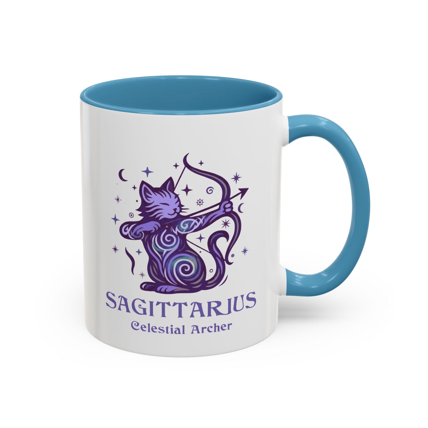 Sagittarius Zodiac Cat Mug - Color Pop | Astrology Coffee Mug 11 or 15 oz