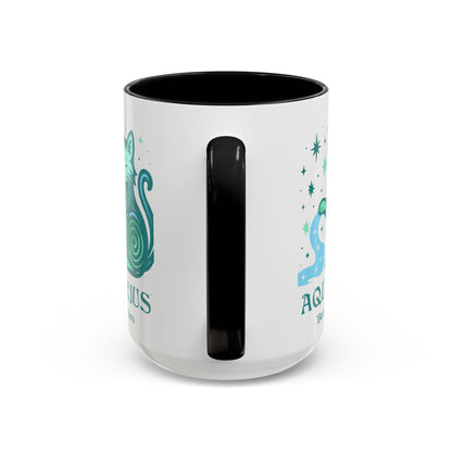 Aquarius Zodiac Cat Mug - Color Pop | Astrological Sign Coffee Cup 11 or 15 oz