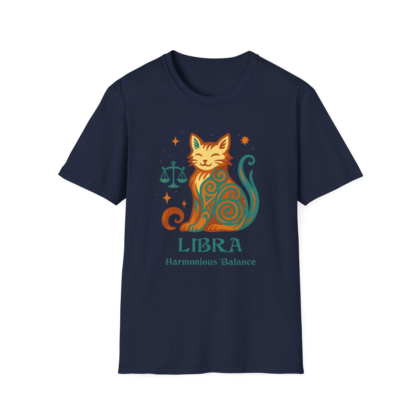 Libra Zodiac Cat T-Shirt — Libra Astrological Sign with Cat Graphic