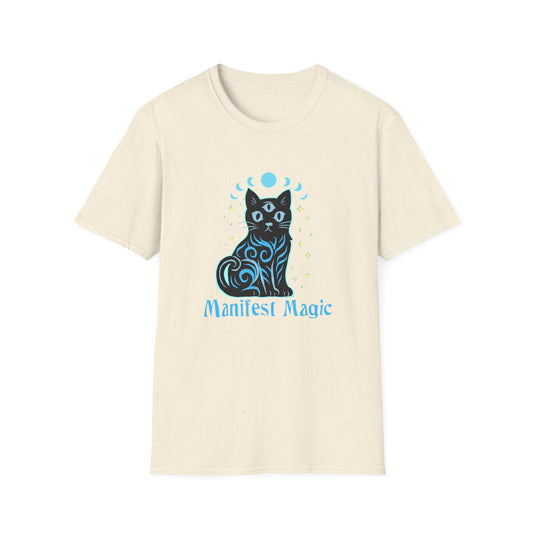 Manifest Magic Cat Tee | Comfortable Mystical Shirt