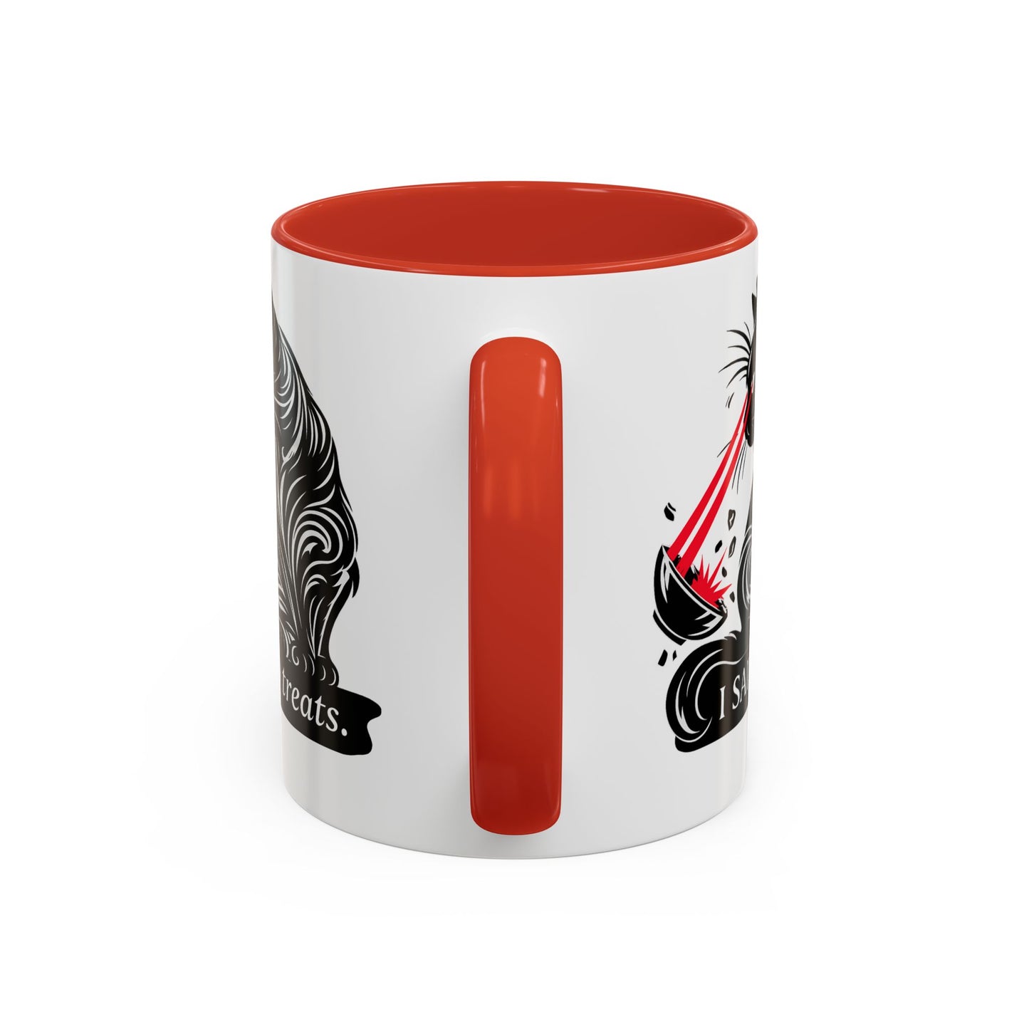 I Said TREATS Cat Laser Eye Mug | Funny Coffee Cup 11 and 15 oz