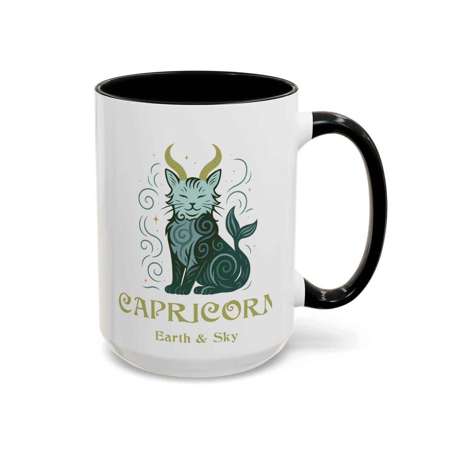 Capricorn Zodiac Cat Mug - Color Pop | Astrological Sign Coffee Cup 11 or 15 oz