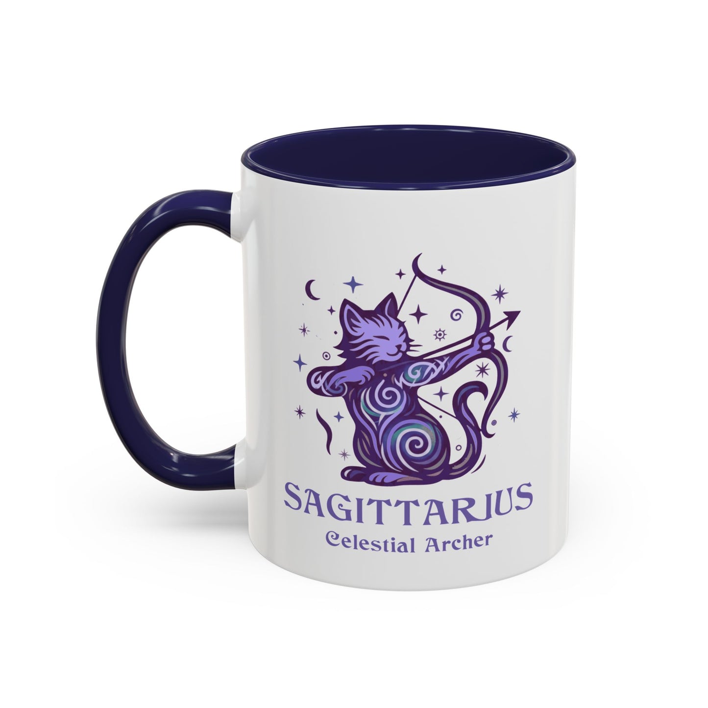 Sagittarius Zodiac Cat Mug - Color Pop | Astrology Coffee Mug 11 or 15 oz