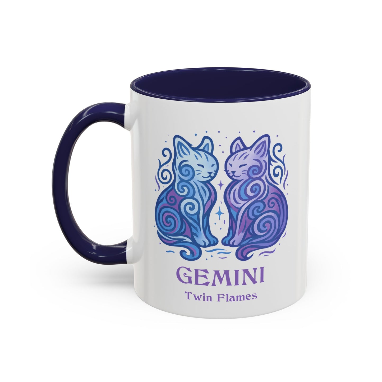 Gemini Zodiac Cat Mug - Color Pop | Astrological Sign Coffee Cup 11 or 15 oz