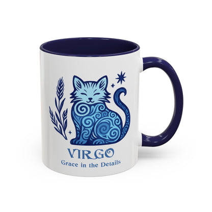 Virgo Zodiac Cat Mug - Color Pop | Astrological Sign Coffee Mug 11 or 15 oz