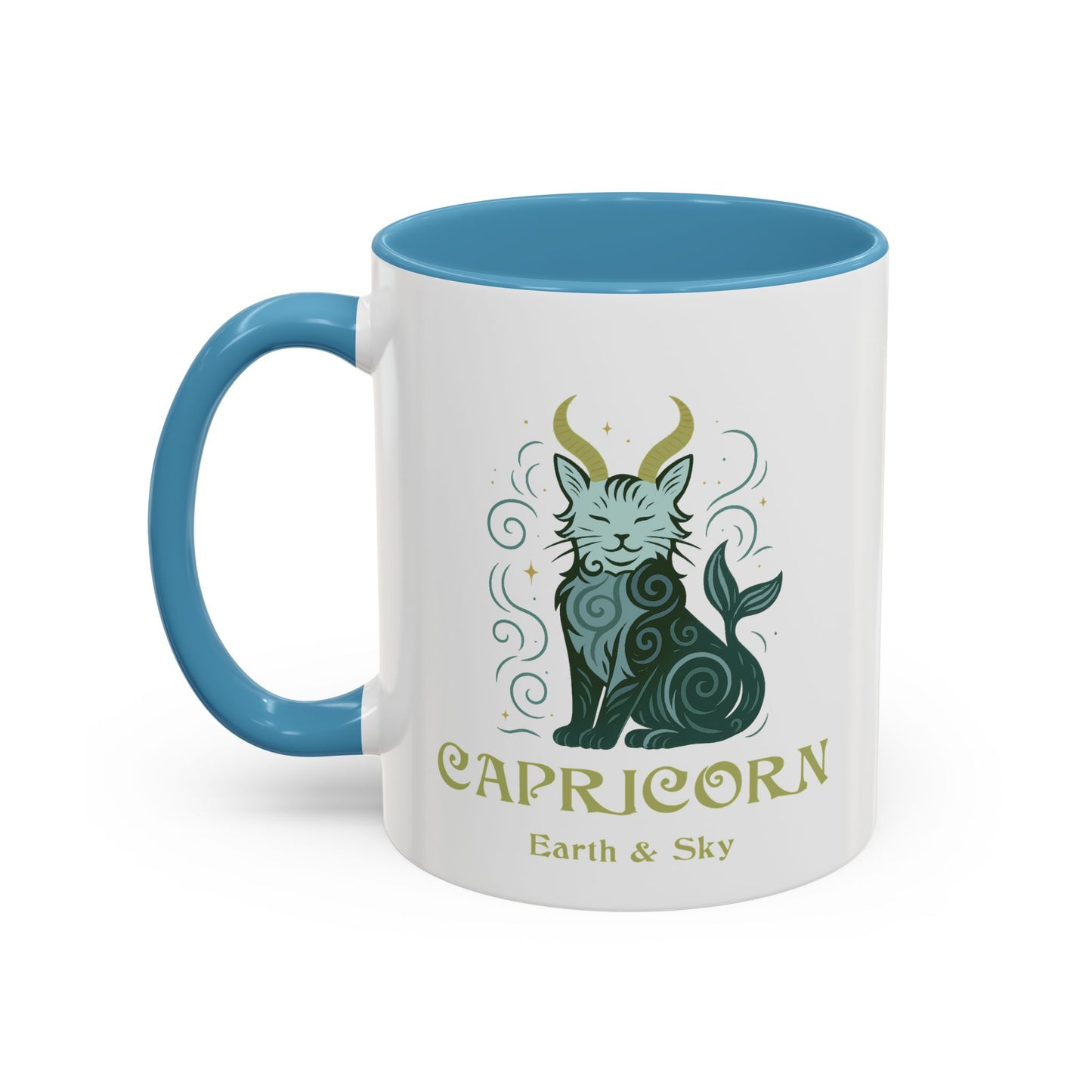 Capricorn Zodiac Cat Mug - Color Pop | Astrological Sign Coffee Cup 11 or 15 oz