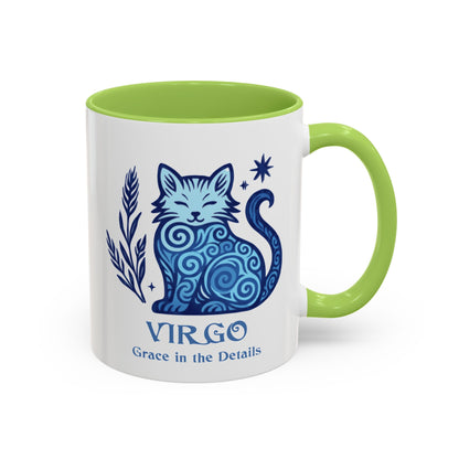 Virgo Zodiac Cat Mug - Color Pop | Astrological Sign Coffee Mug 11 or 15 oz