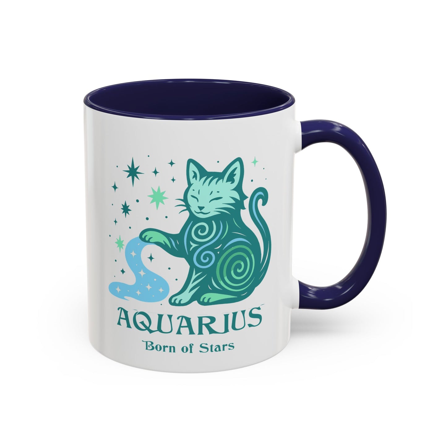 Aquarius Zodiac Cat Mug - Color Pop | Astrological Sign Coffee Cup 11 or 15 oz