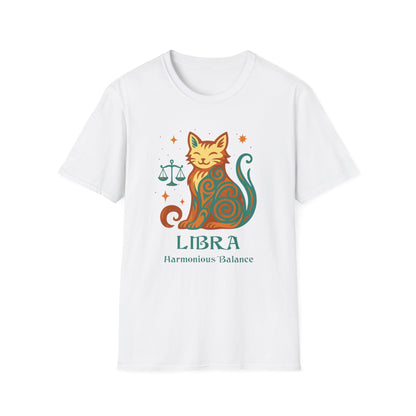 Libra Zodiac Cat T-Shirt — Libra Astrological Sign with Cat Graphic