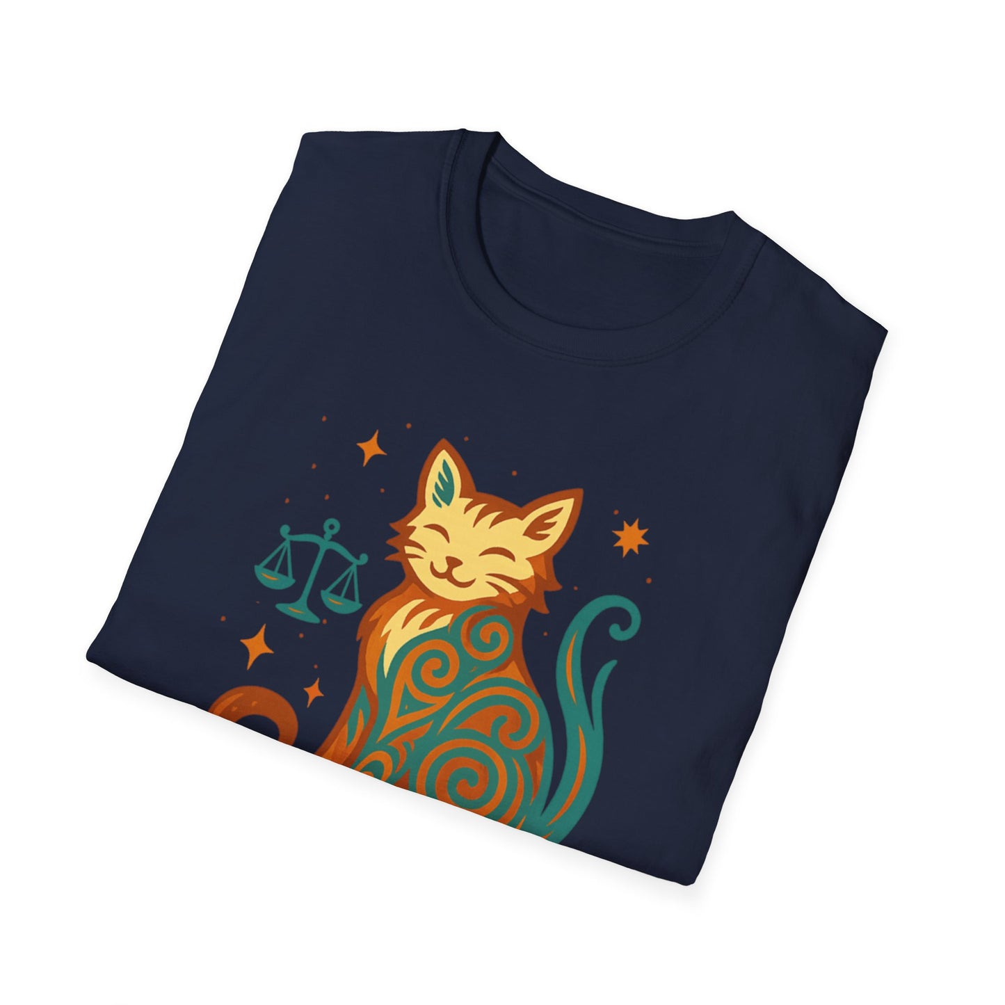 Libra Zodiac Cat T-Shirt — Libra Astrological Sign with Cat Graphic
