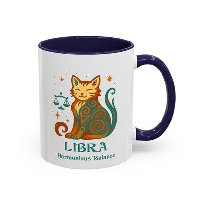 Libra Zodiac Cat Mug - Color Pop | Astrological Sign Coffee Cup 11 or 15 oz