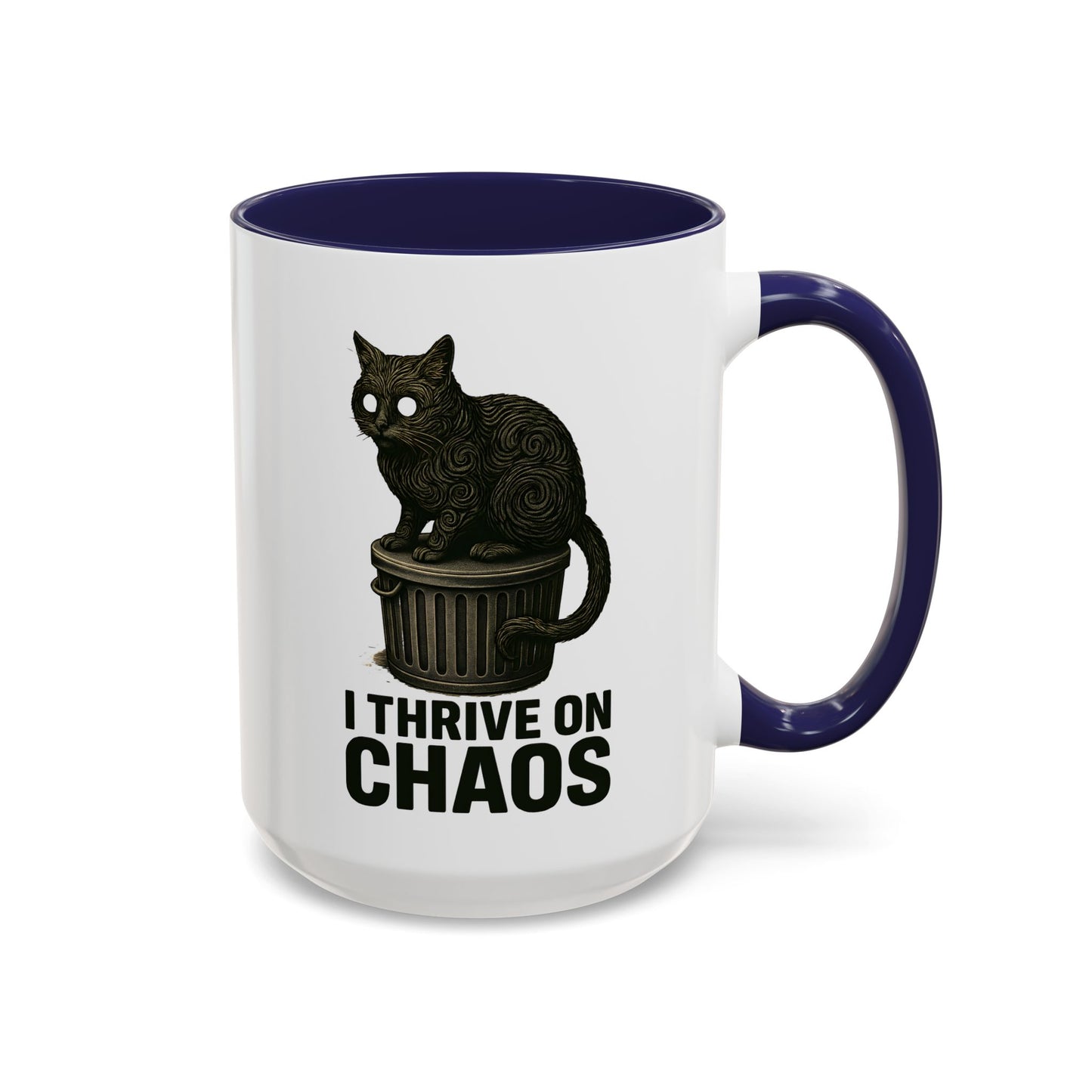 I Thrive on Chaos Cat Mug - Color Pop | Alternative Coffee Cup 11 and 15 oz
