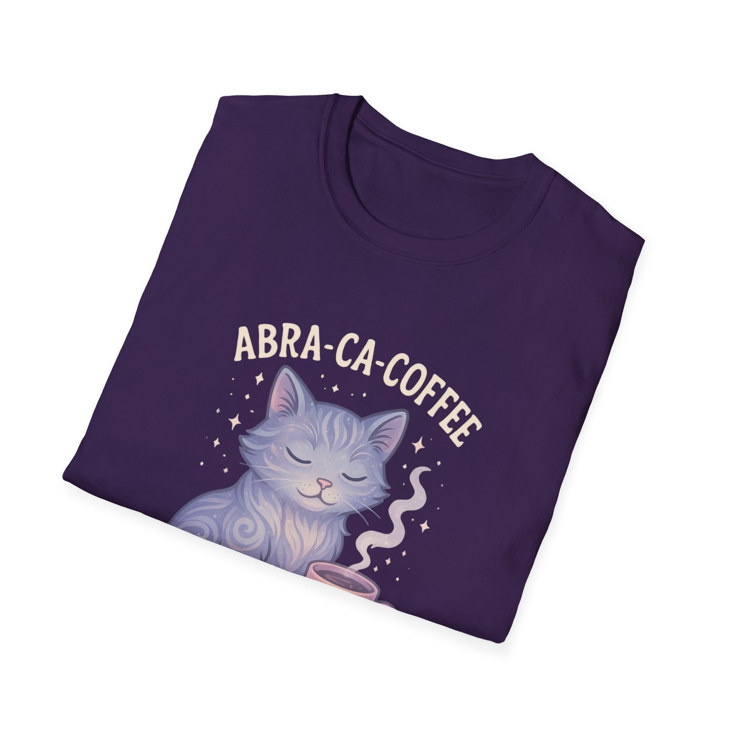 Abra-ca-coffee First T-Shirt | Cute Cat Tee, Pet Lover Gift, Animal Lover Shirt, Coffee Lover Gift
