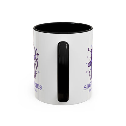Sagittarius Zodiac Cat Mug - Color Pop | Astrology Coffee Mug 11 or 15 oz