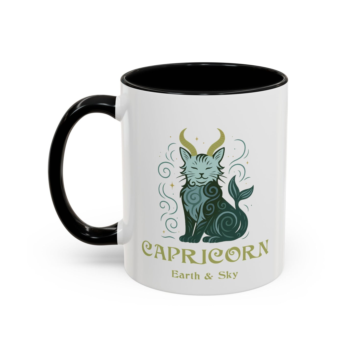 Capricorn Zodiac Cat Mug - Color Pop | Astrological Sign Coffee Cup 11 or 15 oz