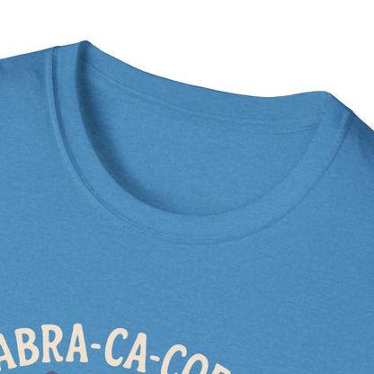 Abra-ca-coffee First T-Shirt | Cute Cat Tee, Pet Lover Gift, Animal Lover Shirt, Coffee Lover Gift