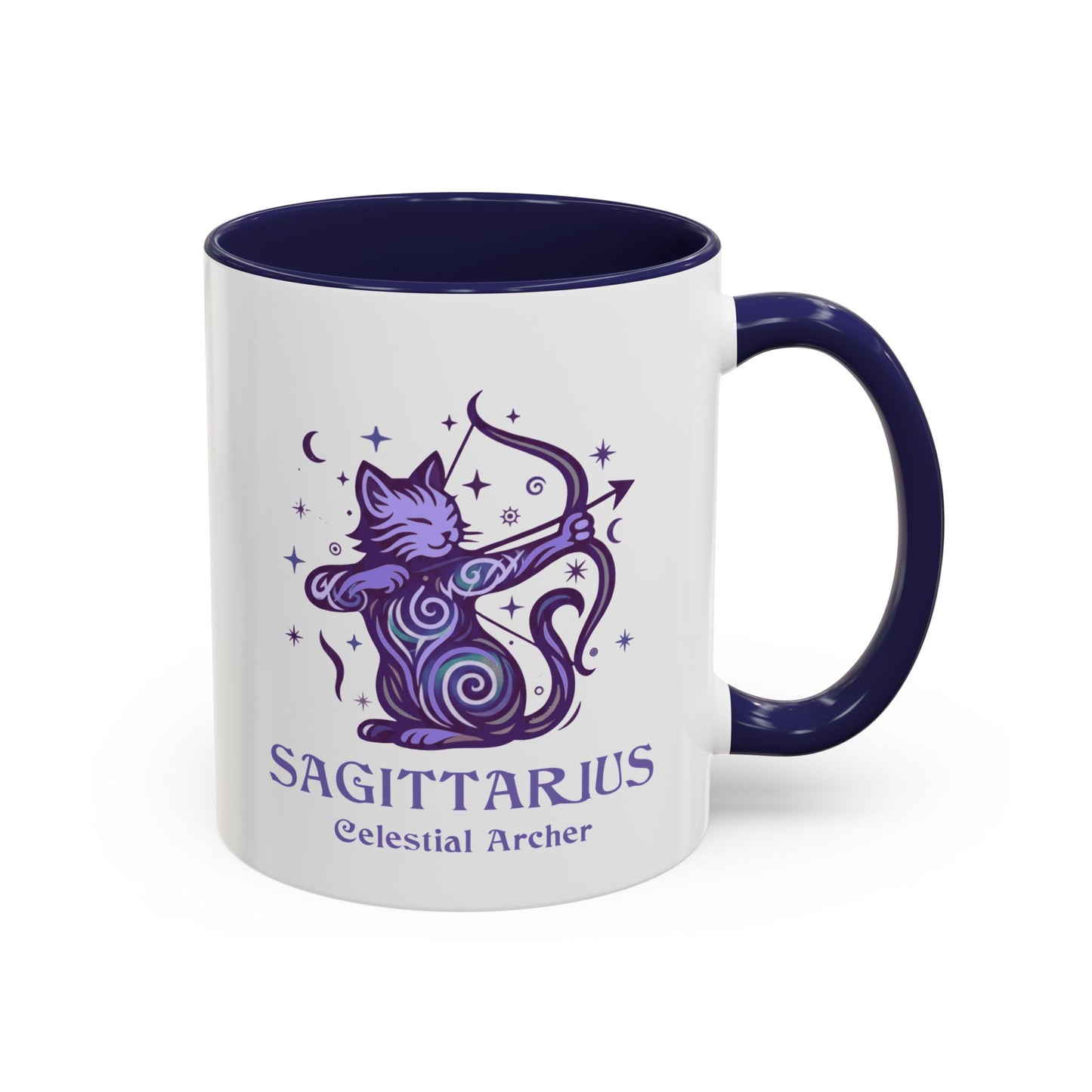 Sagittarius Zodiac Cat Mug - Color Pop | Astrology Coffee Mug 11 or 15 oz