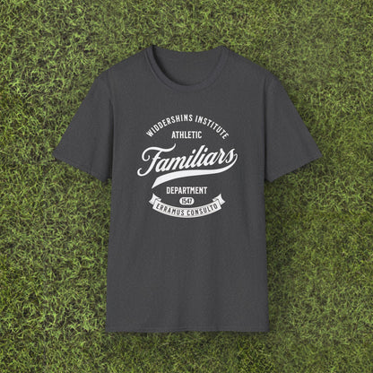 Familiaris Athletic Tee — Widdershins Institute Vintage Script T-Shirt