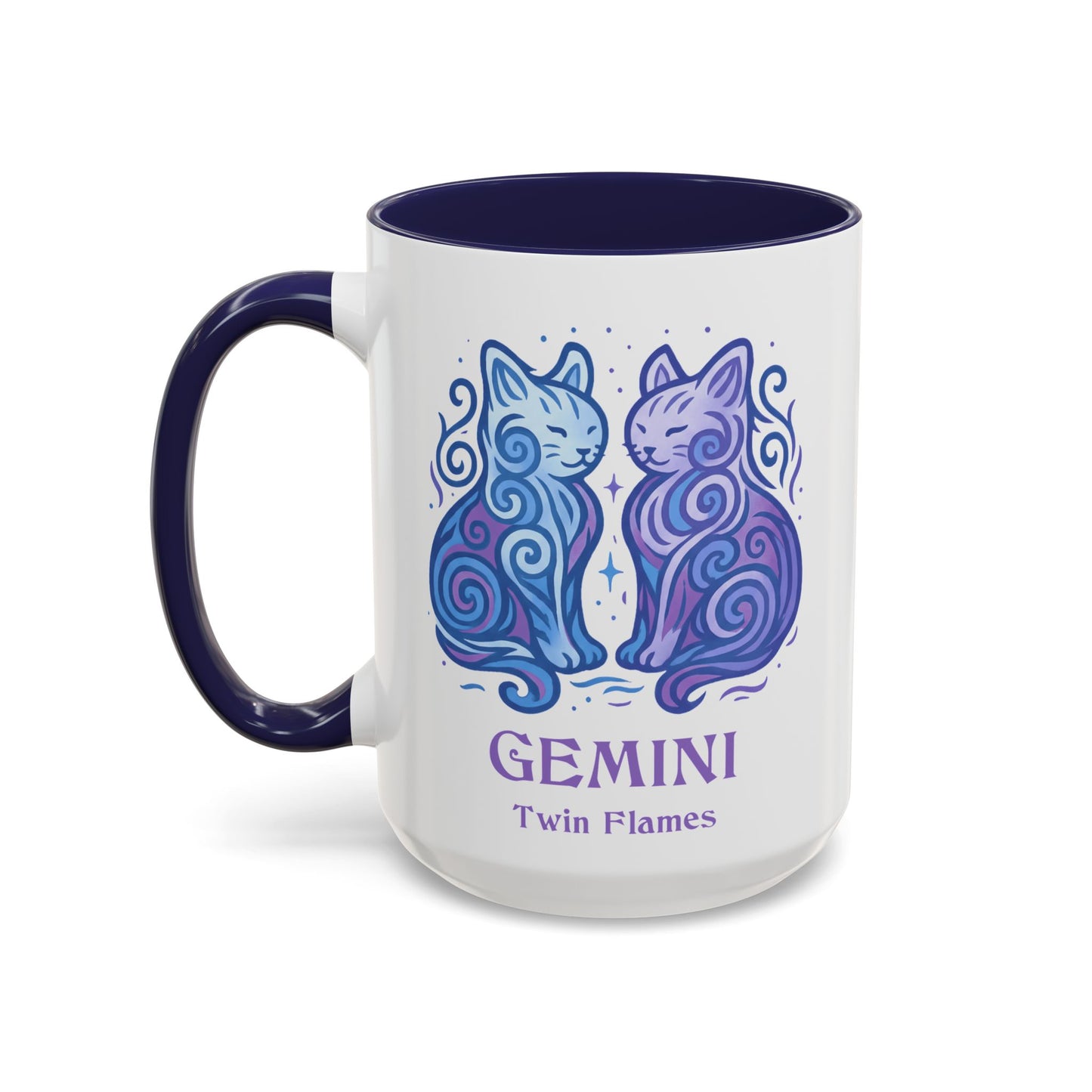 Gemini Zodiac Cat Mug - Color Pop | Astrological Sign Coffee Cup 11 or 15 oz