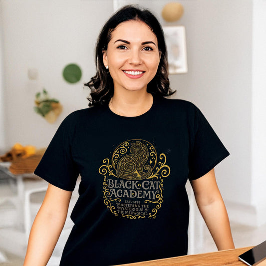 Black Cat Academy Ornate T-Shirt