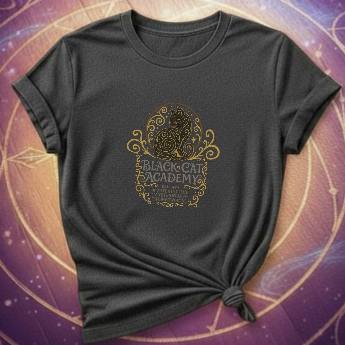 Black Cat Academy Ornate T-Shirt