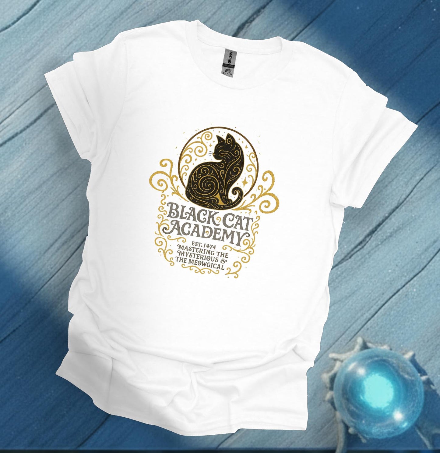 Black Cat Academy Ornate T-Shirt