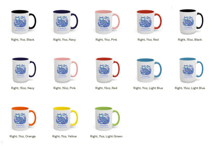 Pisces Zodiac Cat Mug - Color Pop| Astrological Sign Coffee Cup 11 or 15 oz